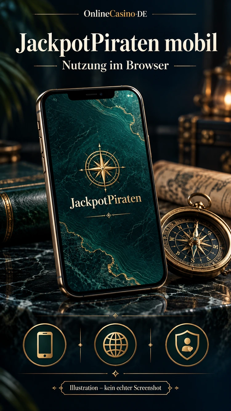 JackpotPiraten im mobilen Browser auf dem Smartphone