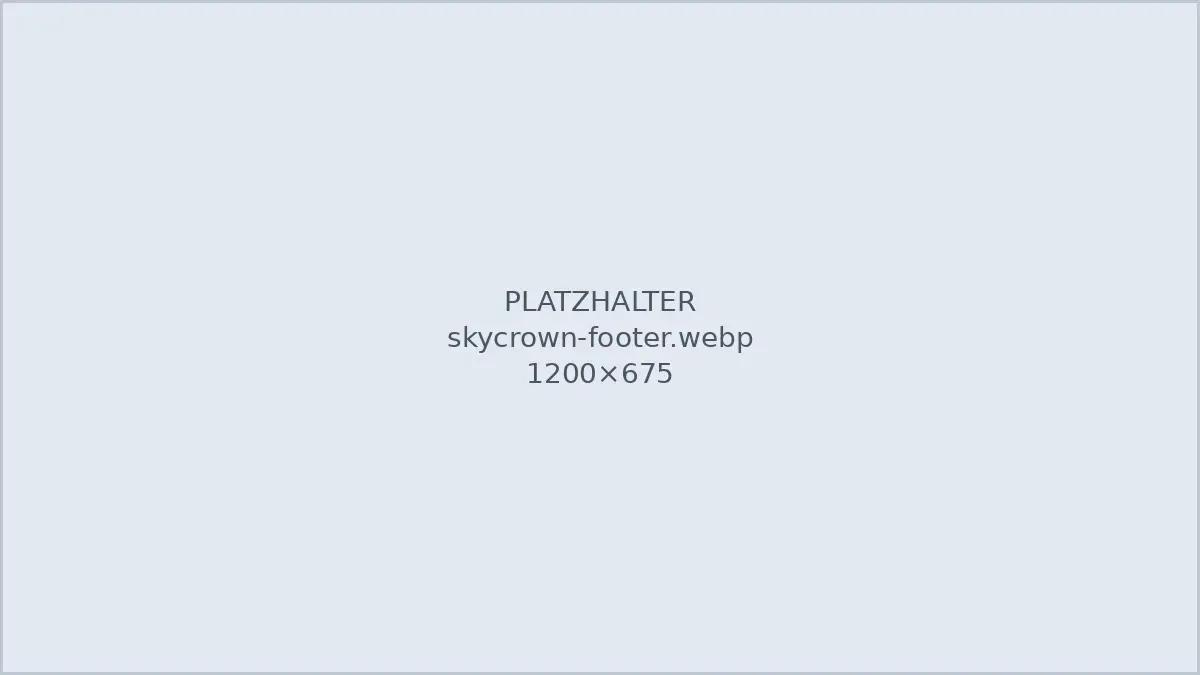 Footer von SkyCrown mit Angaben zu Betreiber und Lizenz
