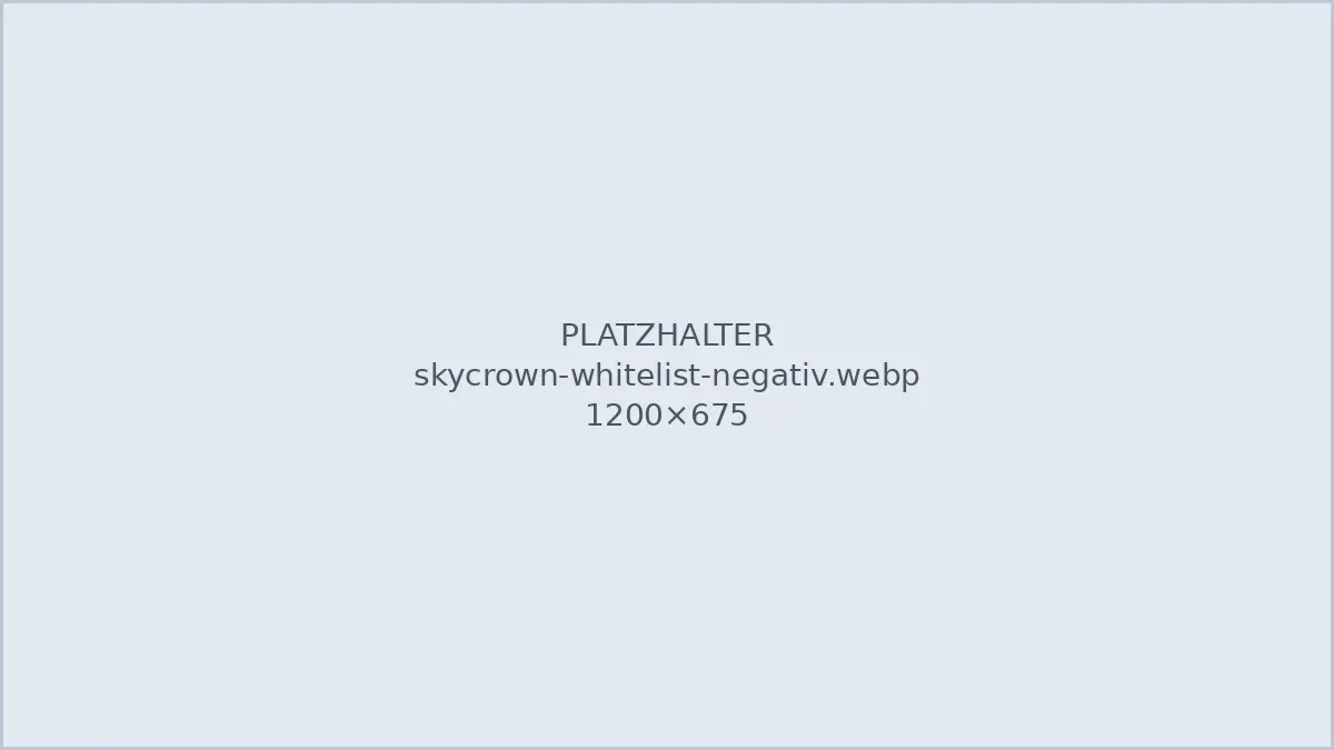 Suche nach SkyCrown in der GGL-Whitelist ohne Treffer, Stand Oktober 2026