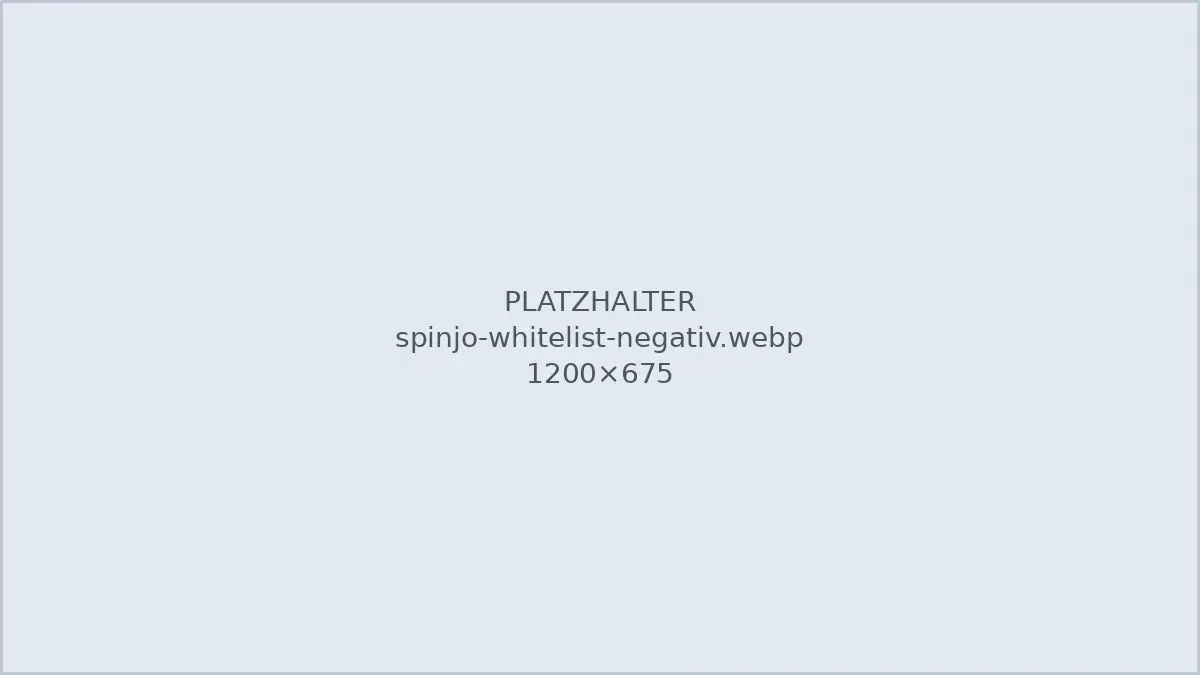 Suche nach Spinjo in der GGL-Whitelist ohne Treffer, Stand Oktober 2026