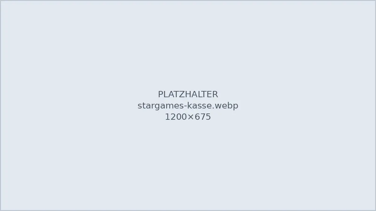Kasse bei StarGames mit den verfügbaren Zahlungsmethoden