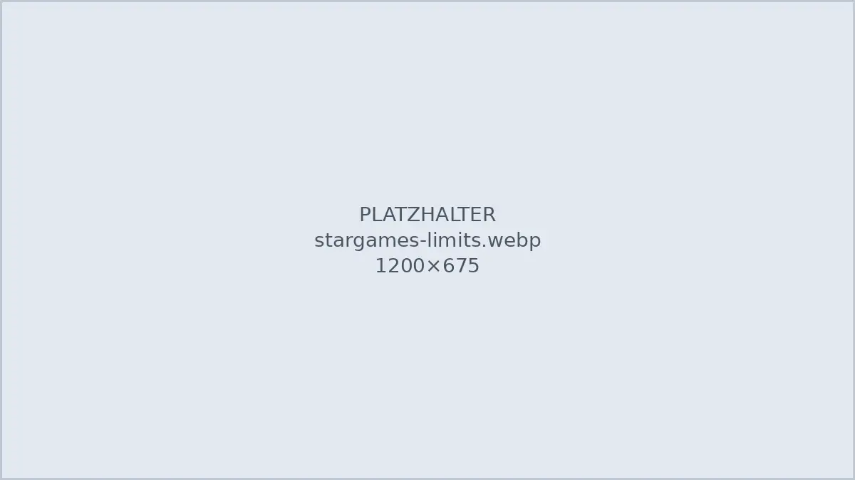 Limit-Einstellungen im Kundenkonto von StarGames