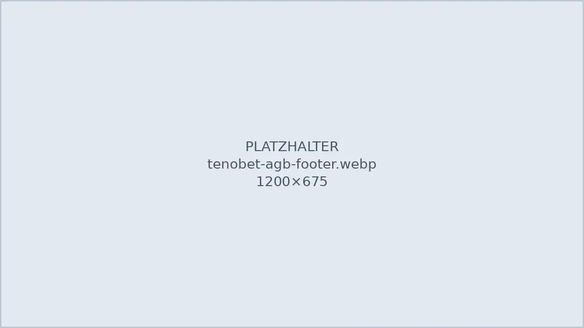 Fußzeile von TenoBet mit Angaben zu Betreiber und Lizenz