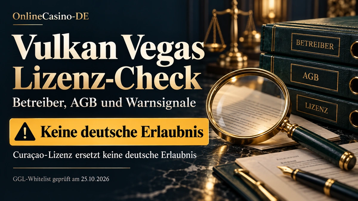 Vulkan Vegas Lizenz-Check: Betreiber, AGB und Warnsignale